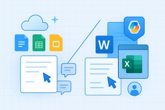 Cross-platform collaboration between Google Workspace and Microsoft Office apps.