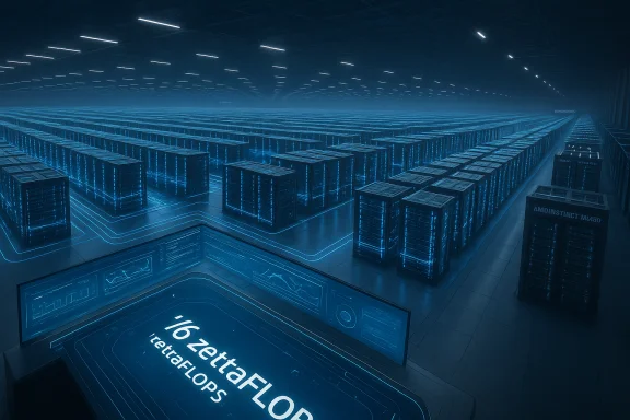 A vast, futuristic data center filled with rows of glowing blue server racks. A vast, futuristic data center filled with rows of glowing blue server racks.