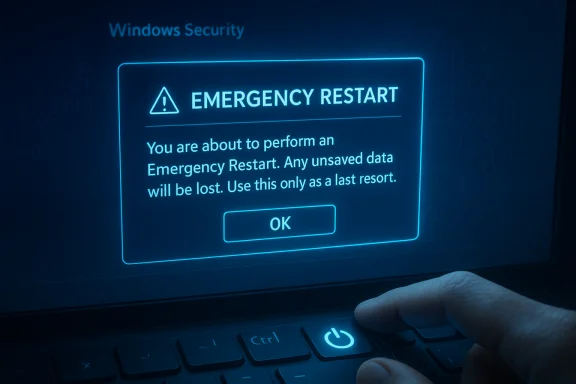 windowsforum-windows-11-emergency-restart-a-last-resort-recovery-when-the-gui-freezes.webp