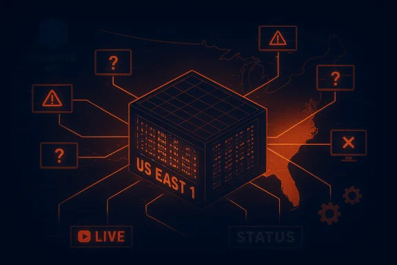 Central data server (US EAST 1) connected to global monitoring, alerts, and status indicators.
