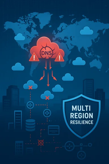 Global DNS outage triggers multi-region resilience for cloud networks. Global DNS outage triggers multi-region resilience for cloud networks.