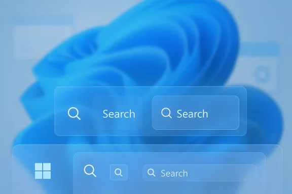 Blue abstract UI overlays with magnifying-glass icons and the word 'Search'. Blue abstract UI overlays with magnifying-glass icons and the word 'Search'.