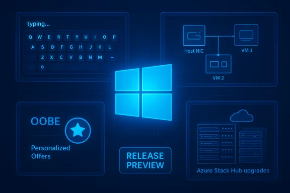 Glowing Windows logo amid a blue high-tech dashboard with VM, cloud, and server icons.