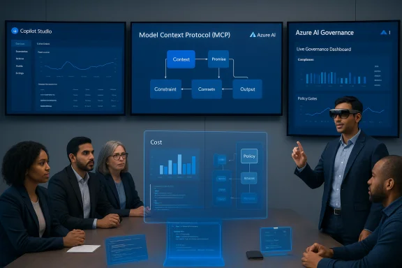 Team of professionals in a high-tech briefing room with holographic blue data displays. Team of professionals in a high-tech briefing room with holographic blue data displays.