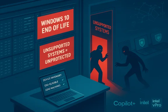 Data center warning: Windows 10 end of life leaves unsupported systems unprotected from intruders. Data center warning: Windows 10 end of life leaves unsupported systems unprotected from intruders.