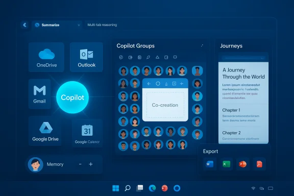 Blue UI dashboard featuring a Copilot hub with app icons and a co-creation workspace. Blue UI dashboard featuring a Copilot hub with app icons and a co-creation workspace.