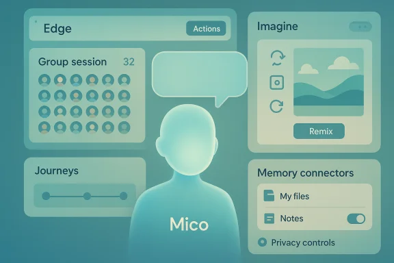 A futuristic teal UI with a central avatar labeled Mico and multiple modular panels. A futuristic teal UI with a central avatar labeled Mico and multiple modular panels.