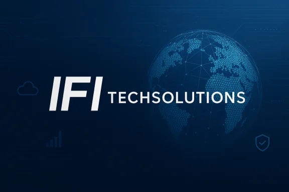 IF TechSolutions logo on a blue tech-themed background with a globe. IF TechSolutions logo on a blue tech-themed background with a globe.