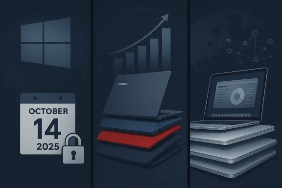 Three-panel graphic of Oct 14, 2025 security date, stacked laptops, and data-analytics visuals. Three-panel graphic of Oct 14, 2025 security date, stacked laptops, and data-analytics visuals.
