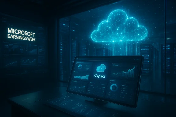 Inside a Microsoft data center, a glowing cloud network overlooks a laptop displaying Copilot. Inside a Microsoft data center, a glowing cloud network overlooks a laptop displaying Copilot.
