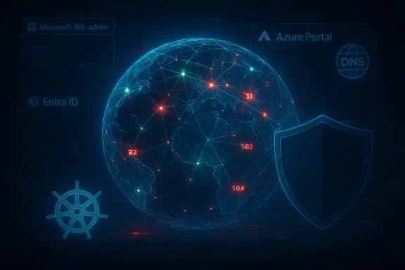 Glowing networked globe with a security shield, symbolizing cloud security and cyber defense.