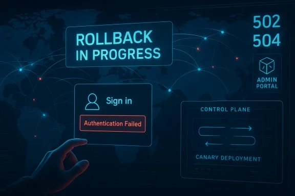 Security dashboard shows rollback in progress after authentication failed. Security dashboard shows rollback in progress after authentication failed.