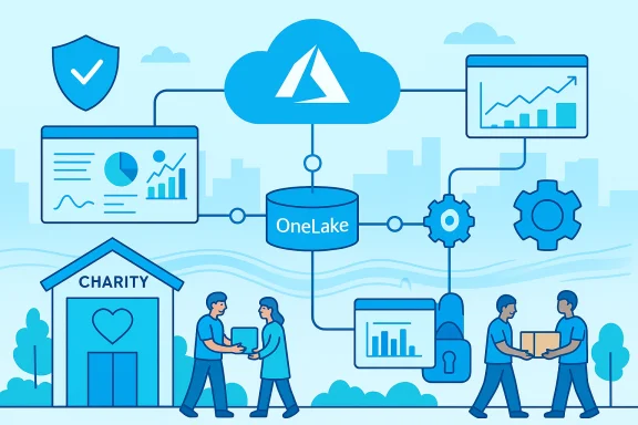 OneLake cloud data platform linking dashboards, security, and partners to support charity work. OneLake cloud data platform linking dashboards, security, and partners to support charity work.
