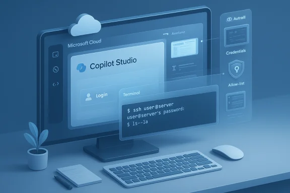 A futuristic workspace with a holographic UI showing Copilot Studio on Microsoft Cloud. A futuristic workspace with a holographic UI showing Copilot Studio on Microsoft Cloud.