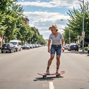 Lady Using A Skateboard.webp