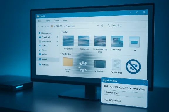 Desktop shows File Explorer with a Registry Editor window open, displaying an HKEY current usersoftware value.