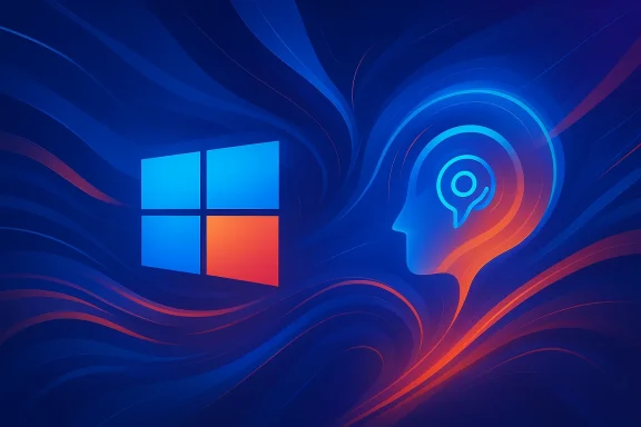 Abstract neon background showing a Windows-like logo beside a glowing lightbulb with sound-wave lines.