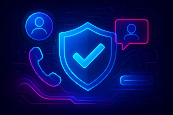 Neon cyber shield and user icons on a dark circuit board background with blue and pink glow.