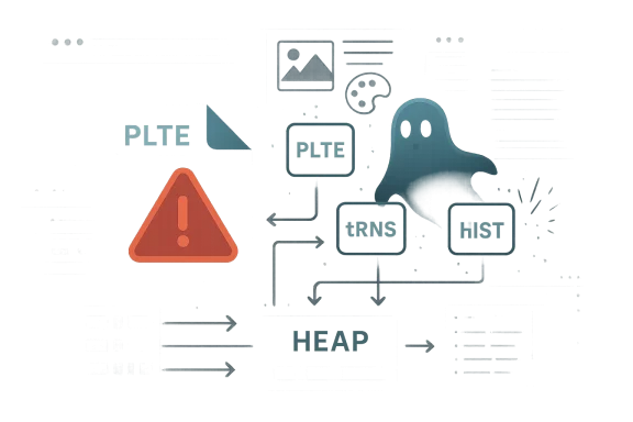 Glowing red warning sign beside interconnected PLTE/TRNS/HEAP game UI icons.