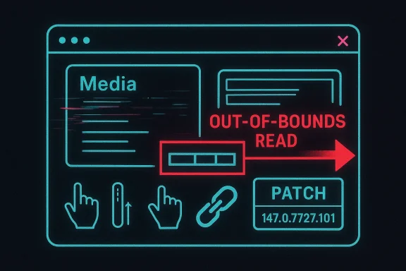 Neon hacker-style interface showing “OUT-OF-BOUNDS READ” with a patch IP address.