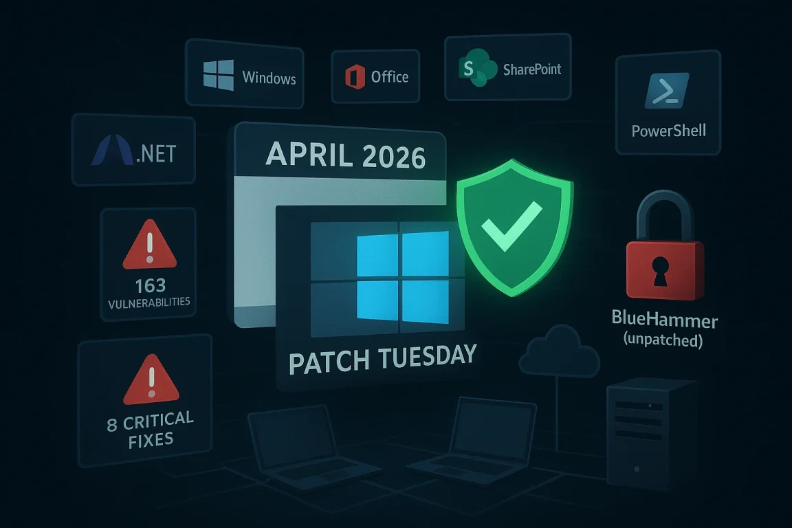April 2026 Patch Tuesday: 163 CVEs & Unpatched BlueHammer