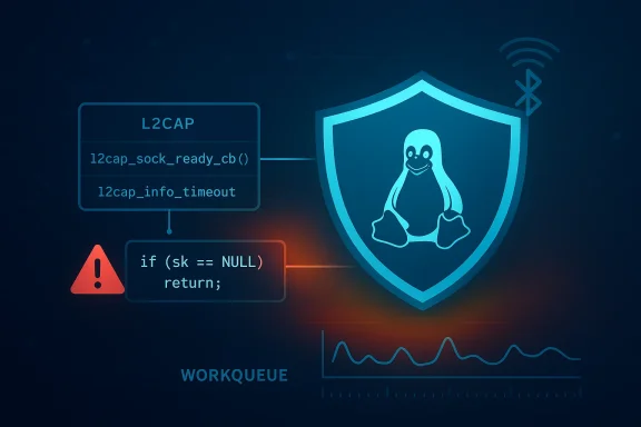 Cybersecurity-themed graphic showing code blocks, a warning icon, and a glowing shield with a penguin.