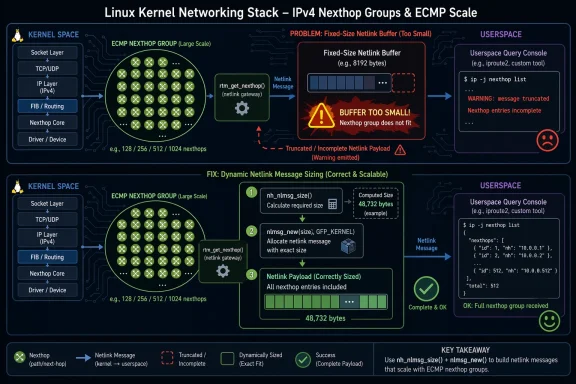 windowsforum-cve-2026-31531-linux-ipv4-nexthop-netlink-sizing-fix-for-large-ecmp-groups.webp