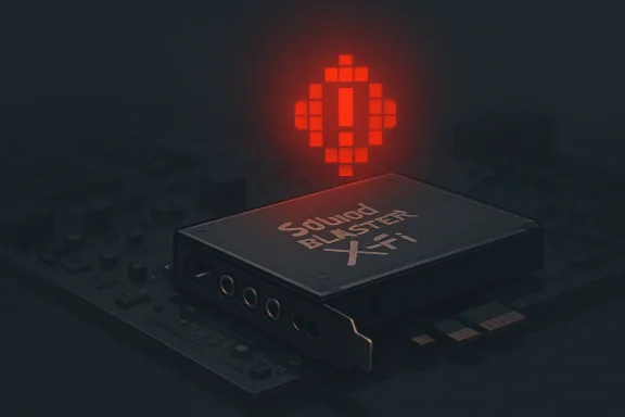 Glowing red pixelated “SOLDIER” icon above a futuristic device on a dark desk.