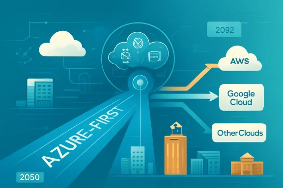 Cloud computing concept diagram connecting AWS, Google Cloud, and OtherClouds with application data flows.