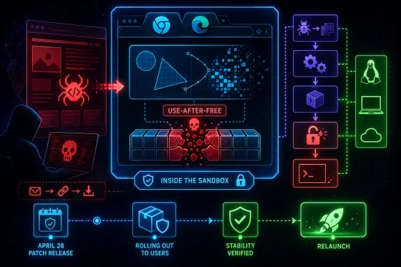 Cybersecurity “inside the sandbox” interface with breach warning and phased release pipeline.