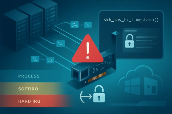 Server system diagram showing security warnings with a red alert icon and lock symbol.