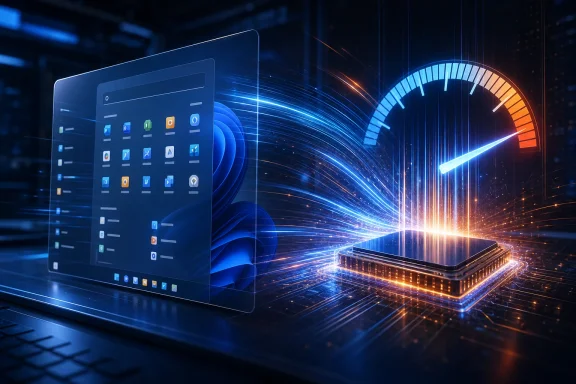 Abstract digital server and tablet UI with glowing data streams and a speedometer-style gauge.