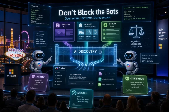 windowsforum-don-t-block-ai-bots-microsoft-publisher-licenses-and-the-new-web-bargain.webp