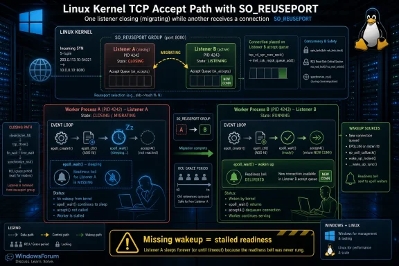 windowsforum-cve-2026-46015-linux-tcp-bug-missing-listener-wakeup-in-so_reuseport.webp