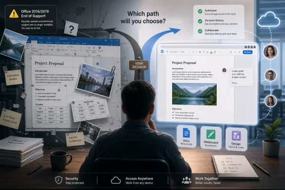 Man reviews a project proposal interface with cloud collaboration features on a desktop.
