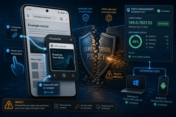 Cybersecurity dashboard shows browser preview-tab navigation and policy compliance with origin breach warning.