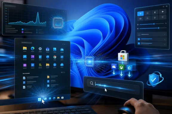 Futuristic Windows-style desktop security and file-transfer interface with blue holographic UI.
