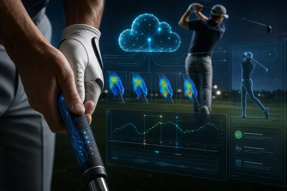 Athlete uses a smart prosthetic while holographic analytics and medical scans float on a display.