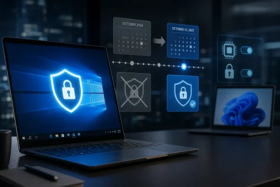 Cybersecurity-themed laptops with lock icons and a security timeline arrow showing access control.