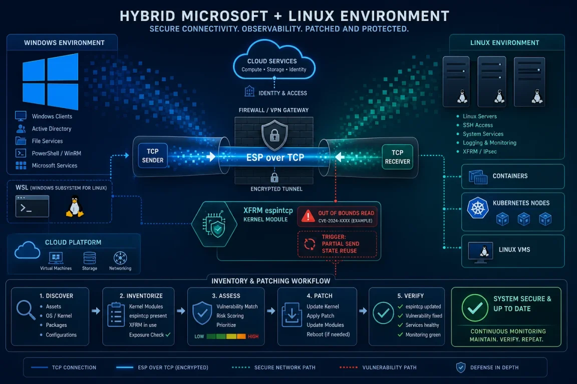 CVE-2026-52935: Linux Kernel ESP-in-TCP Bug & Windows Admin Steps