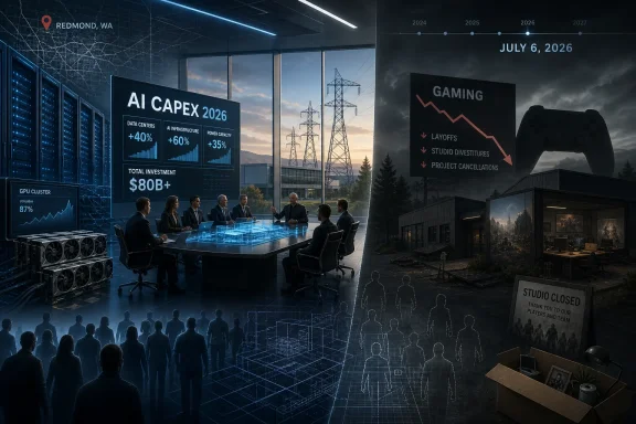 Futuristic conference shows AI capex growth in data centers as gaming layoffs are slated for July 6, 2026. Futuristic conference shows AI capex growth in data centers as gaming layoffs are slated for July 6, 2026.