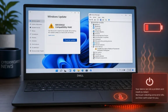 windowsforum-kb5101650-blocked-on-dell-pcs-over-intel-driver-shutdown-risk.webp