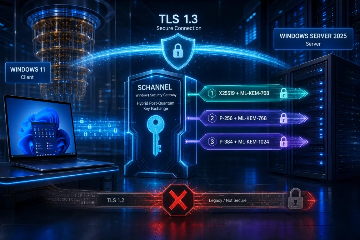 KB5101650 Adds Windows 11 Hybrid ML-KEM TLS 1.3 Key Exchange
