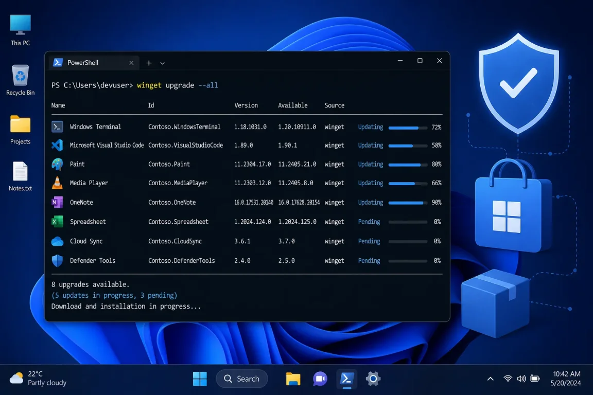 WinGet Upgrade --All: Update Windows Apps with One PS Command