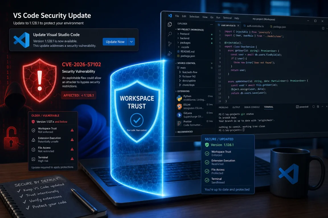 CVE-2026-57102: Update VS Code to 1.128.1 Now