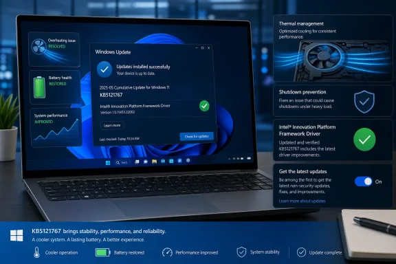 windowsforum-kb5121767-fixes-dell-windows-11-heat-shutdowns-and-battery-drain.webp