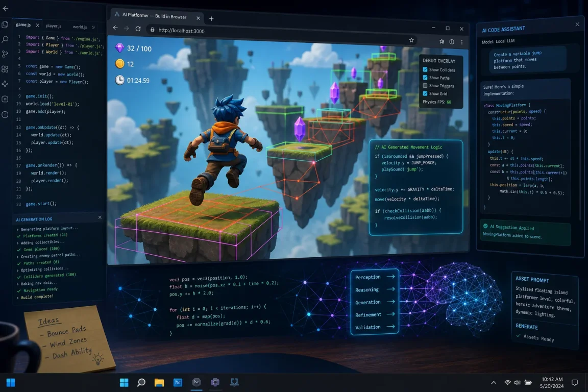 Kimi K3 Builds a Playable 3D Platformer From One Prompt