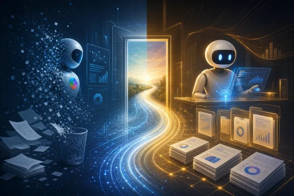 Futuristic robot and digital screens analyze data with flowing light trails and paper documents. Futuristic robot and digital screens analyze data with flowing light trails and paper documents.