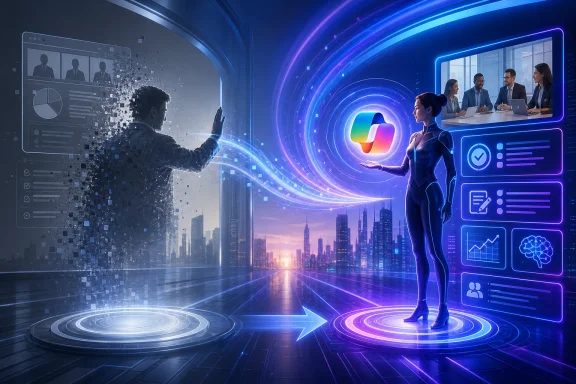 Futuristic digital dashboard with neon holograms and a holographic businesswoman in a city data stream. Futuristic digital dashboard with neon holograms and a holographic businesswoman in a city data stream.