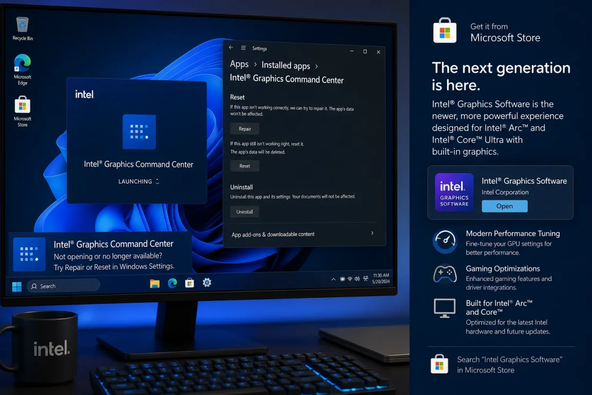 Fix Intel Graphics Command Center Not Opening: Repair or Switch ...